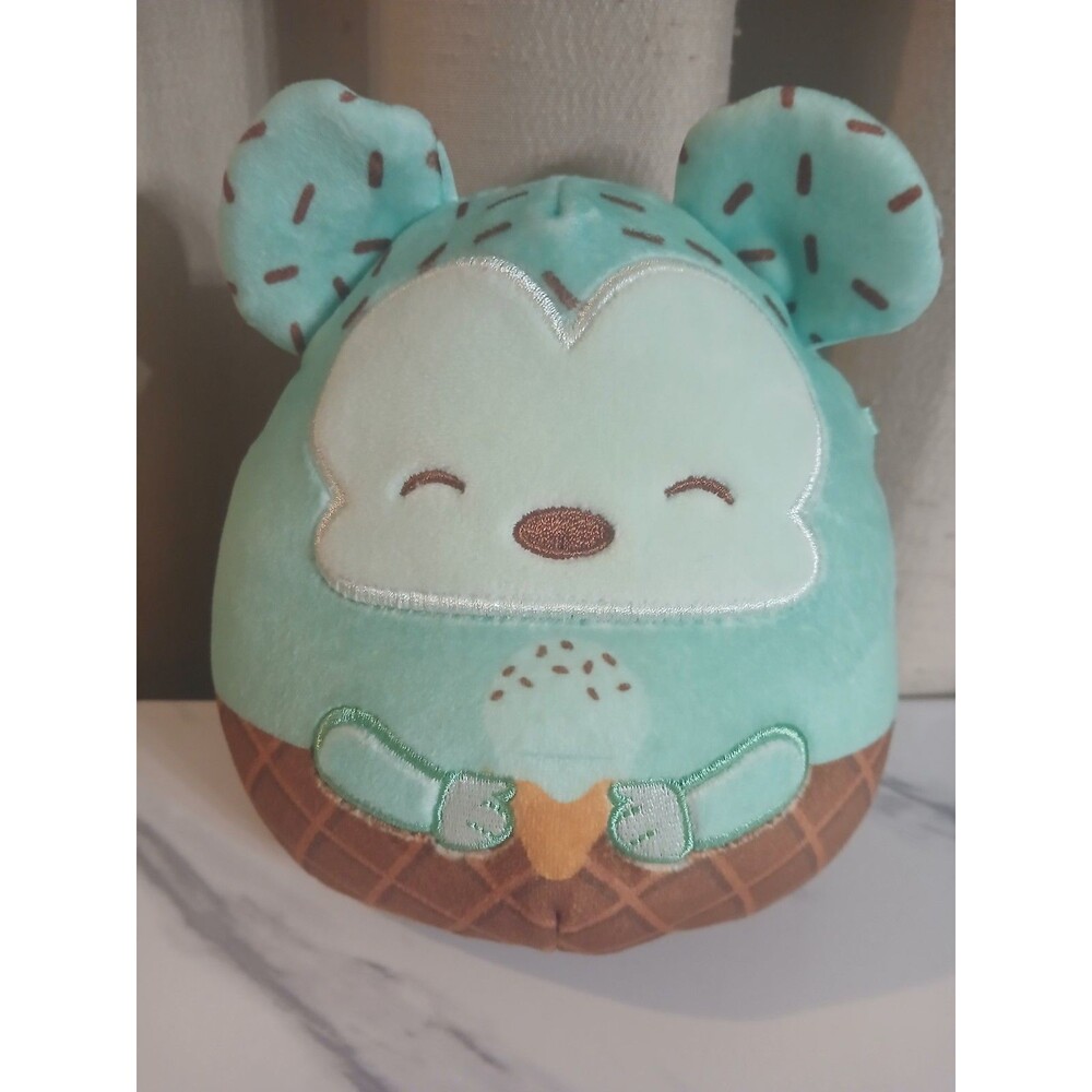 Squishmallows Disney Mint Chocolate Chip Ice Cream Mickey Mouse 5” Plush Scented
